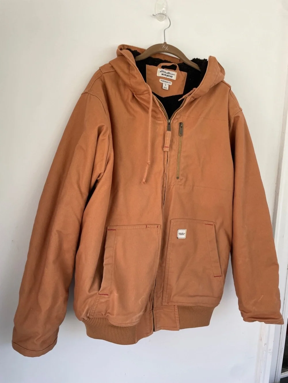Eddie Bauer Hooded Rugged Field Jacket in Rust